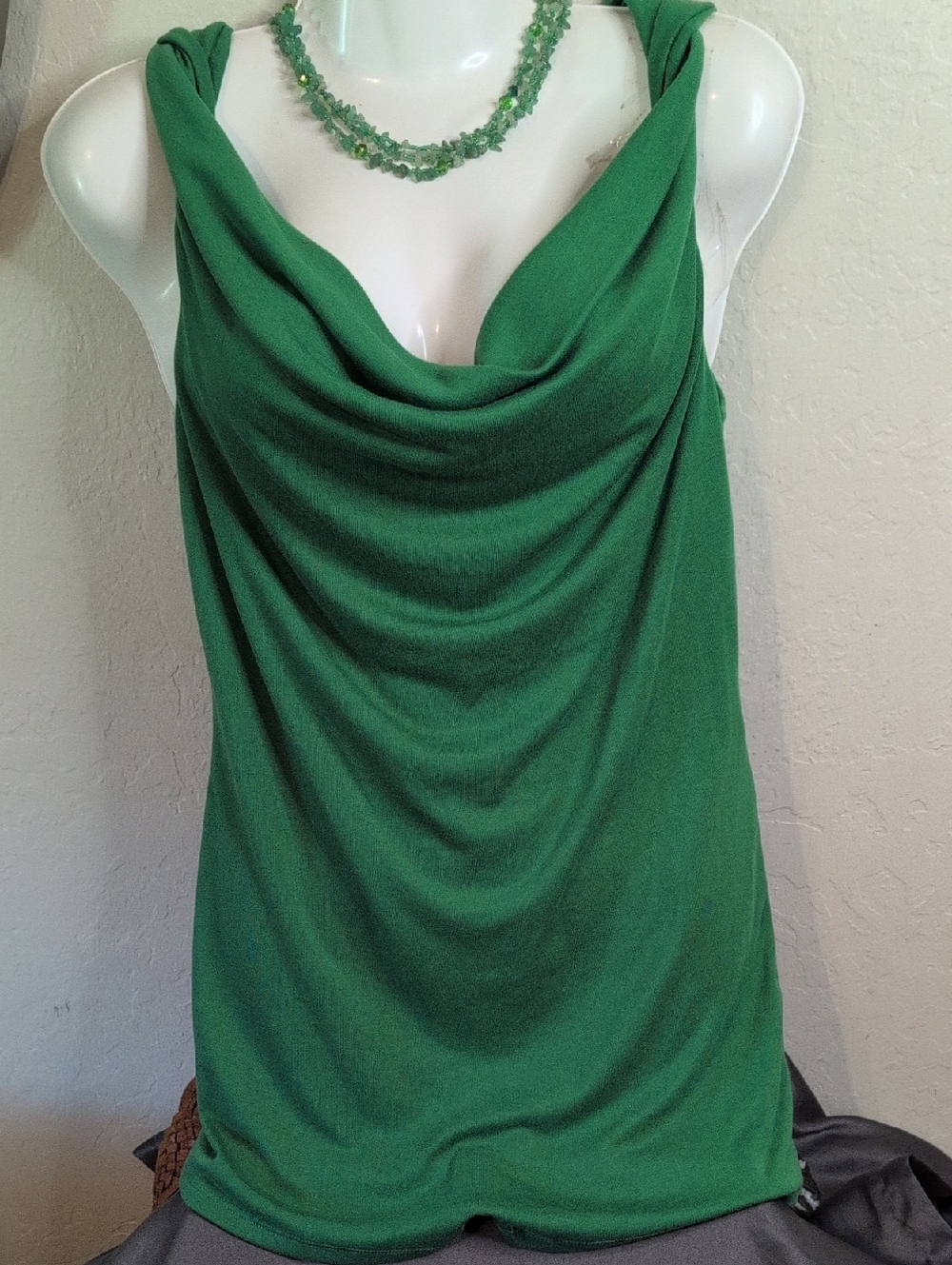 Free People Beach Green One-Shoulder Jumpsuit